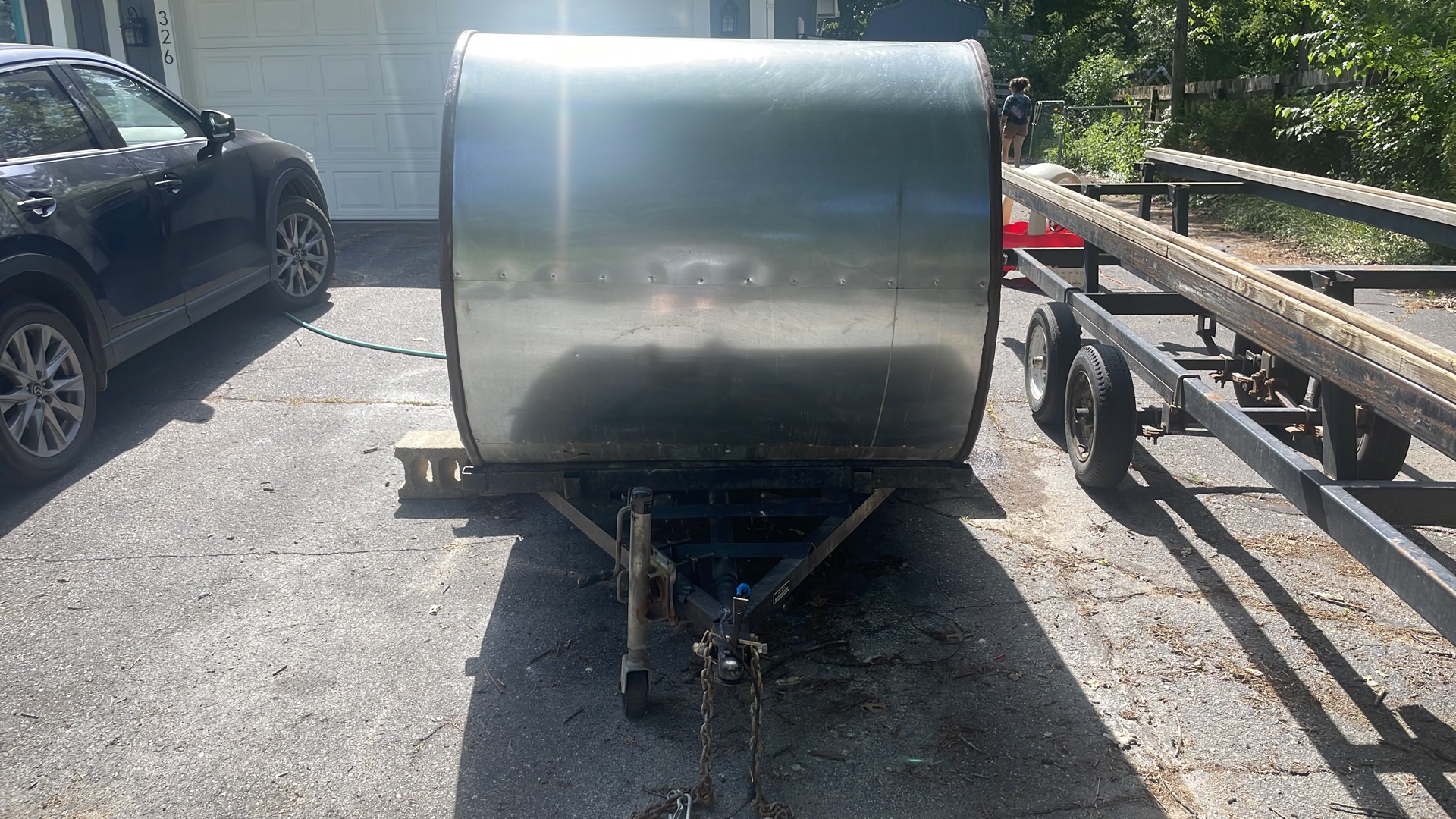 Front view, hitched and ready to roll